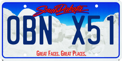 SD license plate 0BNX51