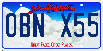 SD license plate 0BNX55