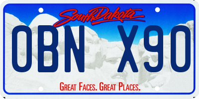 SD license plate 0BNX90