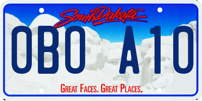 SD license plate 0BOA10