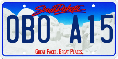 SD license plate 0BOA15