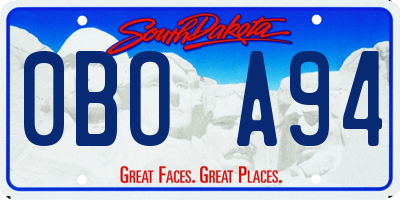SD license plate 0BOA94