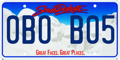 SD license plate 0BOB05