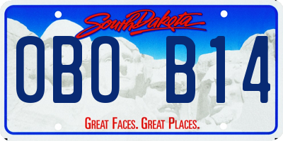 SD license plate 0BOB14