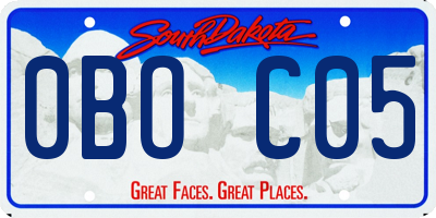 SD license plate 0BOC05