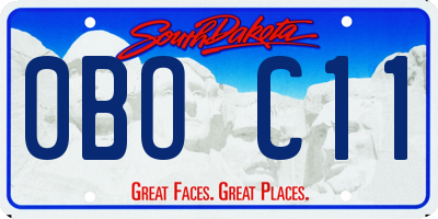 SD license plate 0BOC11
