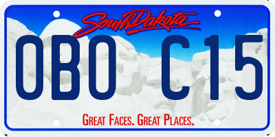 SD license plate 0BOC15