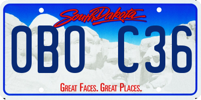 SD license plate 0BOC36