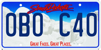SD license plate 0BOC40