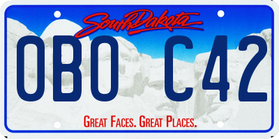 SD license plate 0BOC42
