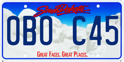 SD license plate 0BOC45