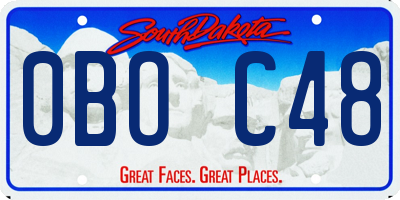 SD license plate 0BOC48