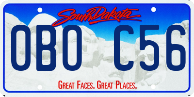 SD license plate 0BOC56