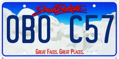SD license plate 0BOC57