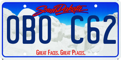 SD license plate 0BOC62