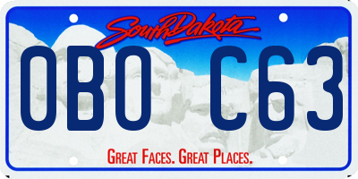 SD license plate 0BOC63