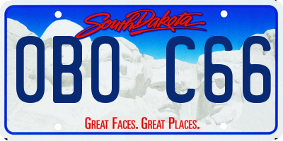 SD license plate 0BOC66