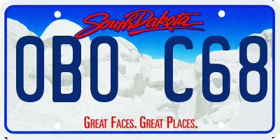 SD license plate 0BOC68