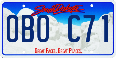 SD license plate 0BOC71