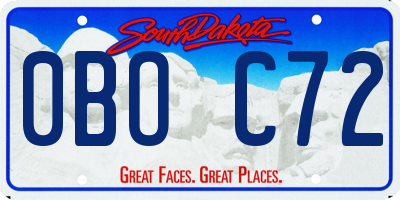 SD license plate 0BOC72