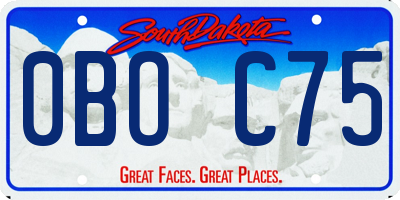 SD license plate 0BOC75