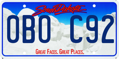 SD license plate 0BOC92