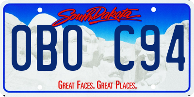 SD license plate 0BOC94