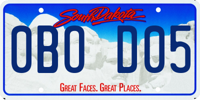 SD license plate 0BOD05