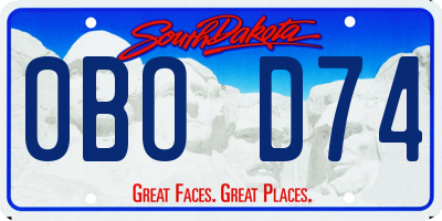 SD license plate 0BOD74