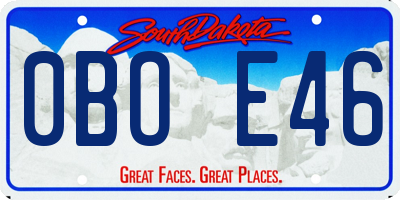 SD license plate 0BOE46