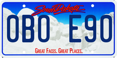 SD license plate 0BOE90
