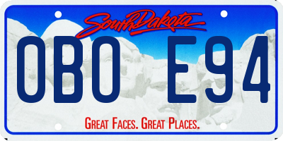 SD license plate 0BOE94