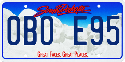 SD license plate 0BOE95