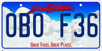 SD license plate 0BOF36