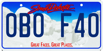 SD license plate 0BOF40