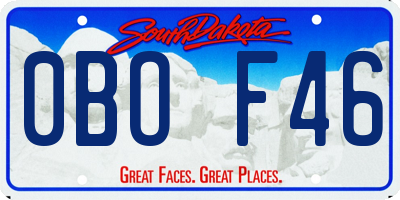 SD license plate 0BOF46