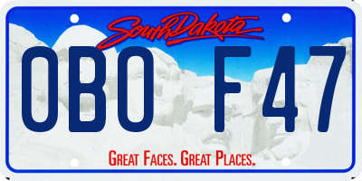 SD license plate 0BOF47