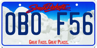 SD license plate 0BOF56