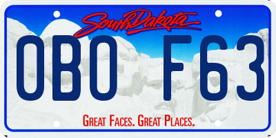 SD license plate 0BOF63