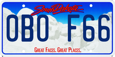 SD license plate 0BOF66