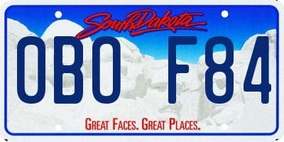 SD license plate 0BOF84
