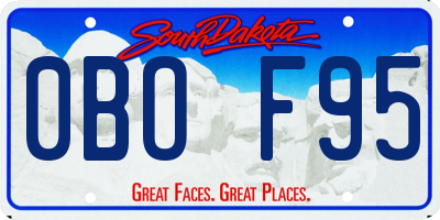 SD license plate 0BOF95