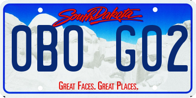 SD license plate 0BOG02