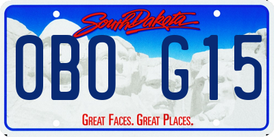 SD license plate 0BOG15