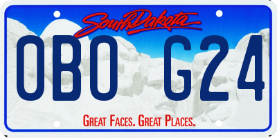 SD license plate 0BOG24