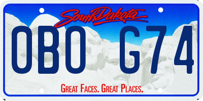 SD license plate 0BOG74