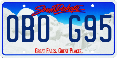 SD license plate 0BOG95