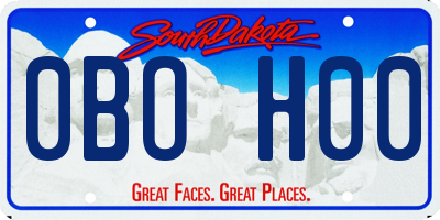 SD license plate 0BOH00