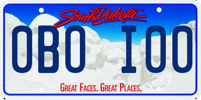 SD license plate 0BOI00