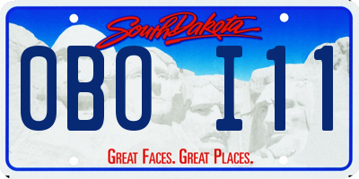 SD license plate 0BOI11